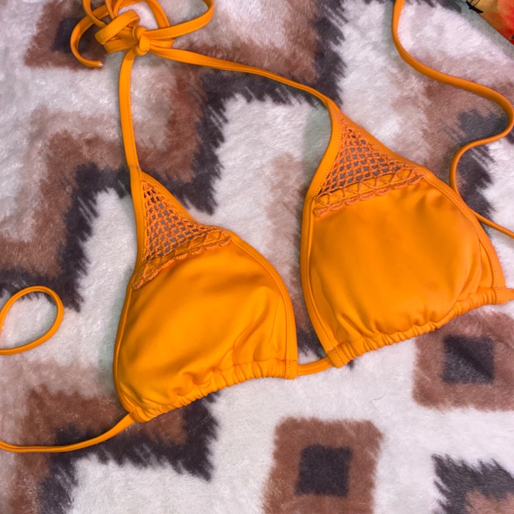 Orange Sunflower Tummy Control Two piece Bikini Bathing suit - Picture 13 of 15